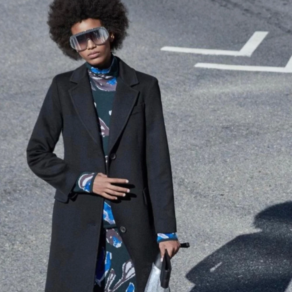 FLEURETTE Loro Piana Gorgeous Long Wool Coat - size 8 - Picture 8 of 9